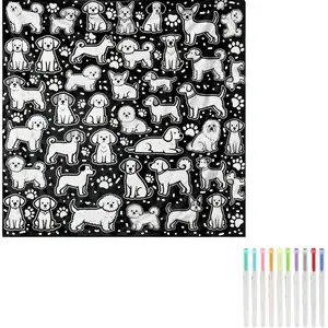 DIY Coloring Blanket for Adults, Lightweight Hairless Color Your Own Blanket with Markers, Creative Craft Kit for Sofa, Travel & Party Gifts (-)