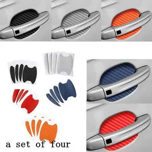 4Pcs/Set Car Door Sticker Carbon Scratches Resistant Cover Film Exterior Styling Car Accessories Car Decals