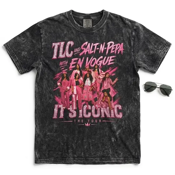 Unisex TLC Salt-N-Pepa Tour 2026 Shirt, It's Iconic Tour Tee, 90s R&B Hip Hop Vintage Style T-Shirt, TLC Merch E N Vogue And Salt N Pepa