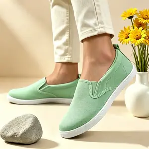 Lumubby Women's Wide Toe Box Walking Shoes - Slip-On Loafers with Breathable Design, Lightweight Build, Durable Rubber Sole for Work & Daily Wear (Shoes for Women)