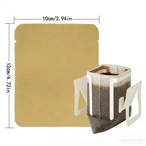 100pcs Kraft Paper Aluminum Foil Packaging Bags, Hang Hole Bag, Self-Seal Bag, Logo Printable, Moisture-Proof, Portable