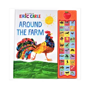 World of Eric Carle, Around the Farm 30-Button Animal Sound Book - Great for First Words - PI Kids