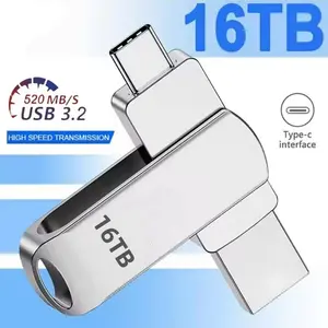 16TB 3.2 Flash Drives High Speed USB Transfer Metal Pendrive Memory Card Pendrive Flash Disk Memoria Waterproof Stick
