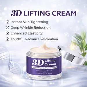 3D Lifting Cream |Korean Anti-Aging Probiotics Facial Night Cream Skin Care Hydrating Moisturizing Moisturizer with 17-Peptide Complex for Wrinkles on Face and Neck, Long-lasting moisture retention, 1.7 fl oz