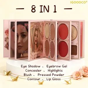 IGOODCO 55 color eye shadow (model: IG3301) new beauty makeup high gloss frosted earth color birthday gift multi-color eye shadow palette lip glaze