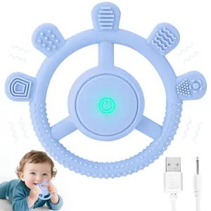 Vibrating Sensory Chew Toy, Sensory Chew Toys for Autistic Children & Vibrating Teether for 10 Month Old, USB Chargeable & 3X Vibration Settings. Supporting Toddler Travel Essentials, Autism Sensory Products