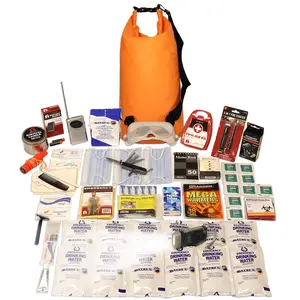 Deluxe 1 Person Waterproof Survival & Adventure Kit With Adjustable Strap