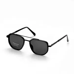 Men Fashion Geometric Double Bridge Sunglasses Lightweight Durable High Quality Eyewear UV Protection Shades Back to School Travel Outdoor Street Style Accessories Gift for Guys