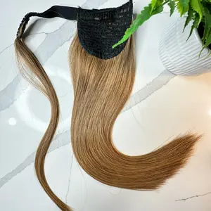PONYTAIL, #27 COLOR, STRAIGHT, 100% HUMAN HAIR.
