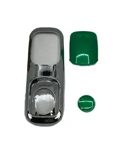 Peterbilt 2006+ Dome and Map Light Kit. W/Chrome Plastic Dome Cover - Green
