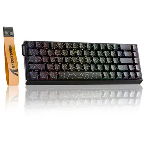 ATTACK SHARK X68MAX HE Wired Rapid Trigger Mechanical Creamy TKL RGB Gaming Keyboard with Full Aluminum CNC,8K Polling,0.005mm Accuracy,Hall Effect Magnetic Switch,NKRO,Driver for PC  new keyboard