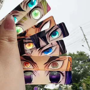 Demon Slayer Shining Eyes Keychain Acrylic Giyu Tomioka Rengoku Kyoujurou Rectangular Double Sided Pattern Backpack Pendant Gift