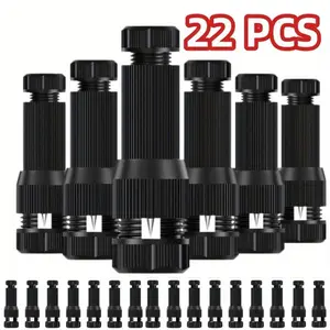 22Pcs Durable Plastic Low Voltage Landscape Lighting Cable Connectors - Easy Installation, No Power Needed, Ideal for Outdoor Lighting Projects (12-20 Gauge)