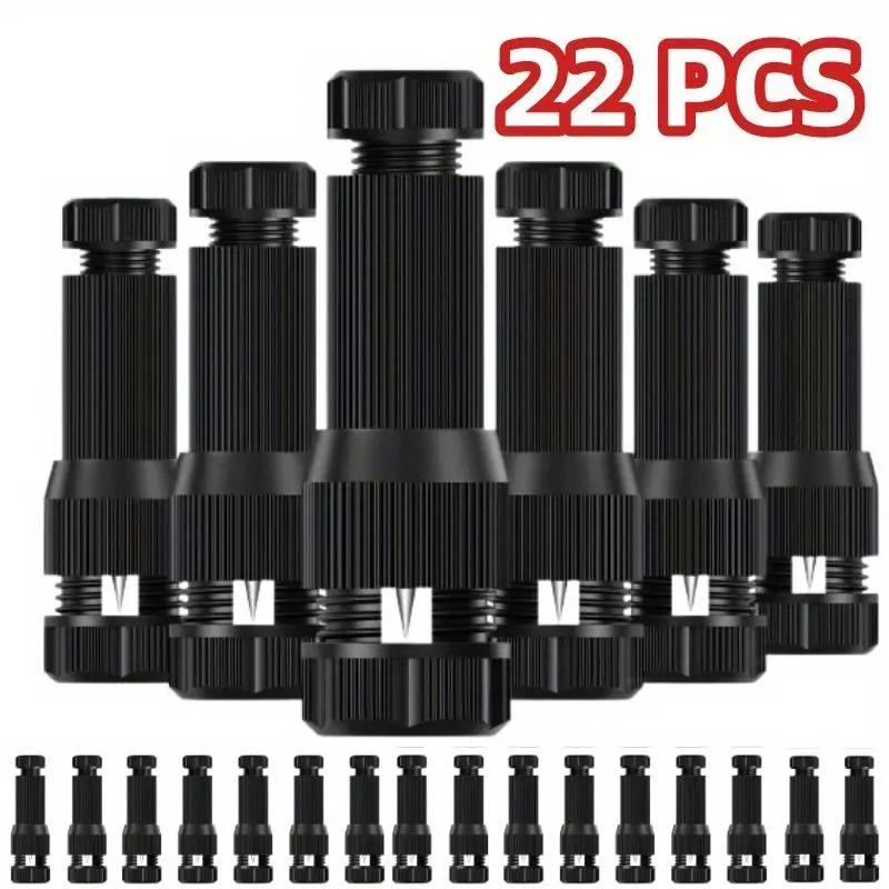 22-Pcs Durable Plastic Fastlock Low-Voltage Landscape Lighting Cable Connectors - 12-20 Gauge Range, No Cutting, Secure Fit, Easy Installation, No Power Needed, Ideal for Outdoor Lighting Projects