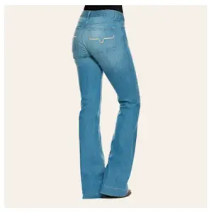 Kimes Ranch Women's LolaSoho Medium Wash Trouser Cut Flare Jeans