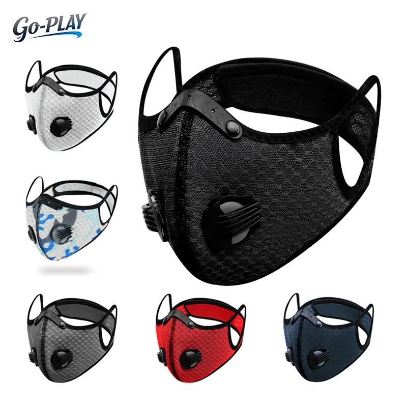 Adjustable Cycling Dust Face Mask with Breathing Valve & PM2.5 Carbon Filter – Reusable Breathable Unisex Face Cover for Motorcycle Riding, Running, Hiking, Outdoor Work & All-Season Protection