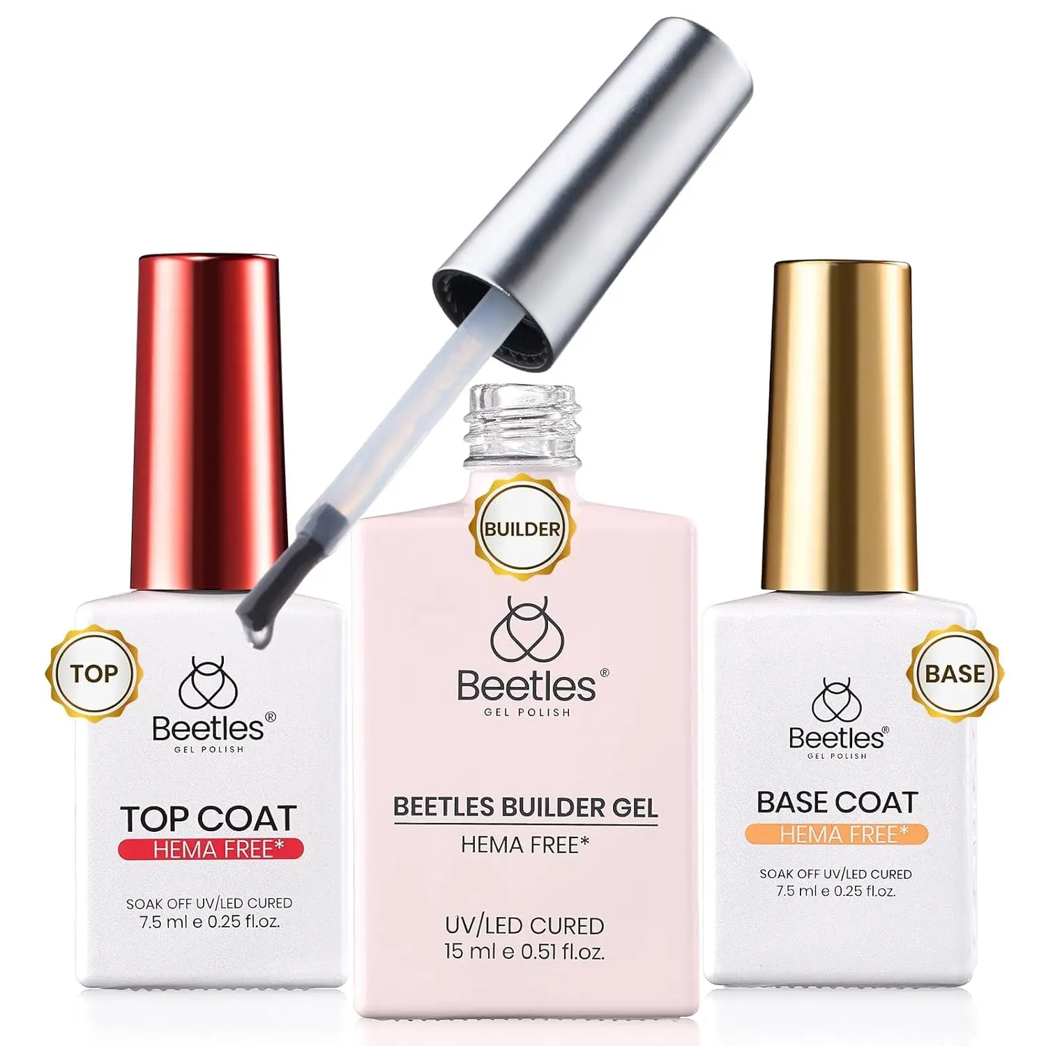 Builder Gel Nail-Clear-15ml-Top&Base-HEMA FREE