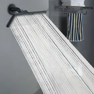 Abs High Pressure Shower Head, Bathroom Top Spray Shower Head, Fixed Shower Head, Large Water Output, Bathroom Accessories, Comfortable Shower Experience