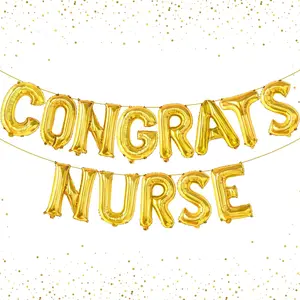 , Congrats Nurse Balloons  - 16 Inch | Nurse Graduation Decorations Class of 2026 | Balloons for Graduation Party Supplies |  Congrats Party Decorations