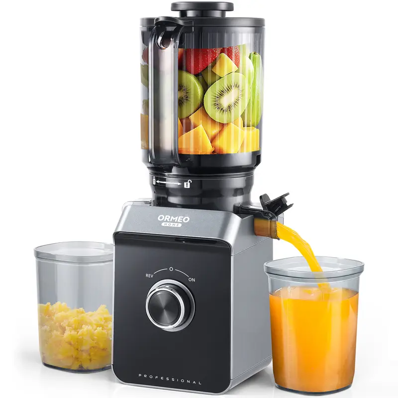 Cold Press Juicer, ORMEO HOME 2311-B Juicer Machines with 5.50"Large Feed Chute Fit Whole Vegetables & Fruits, Masticating Juicer with Pulp Seperation, 99.6% Juice Purity, Quiet Motor, Easy to Clean,BPA Free