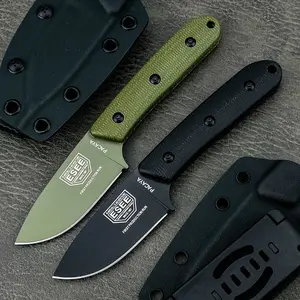 New High-Hardness Compact Straight-Edge Knife D2 Steel Blade Micarta Handle Ideal for Outdoor Camping Knives, Outdoor Camping and Everyday Emergency Carry