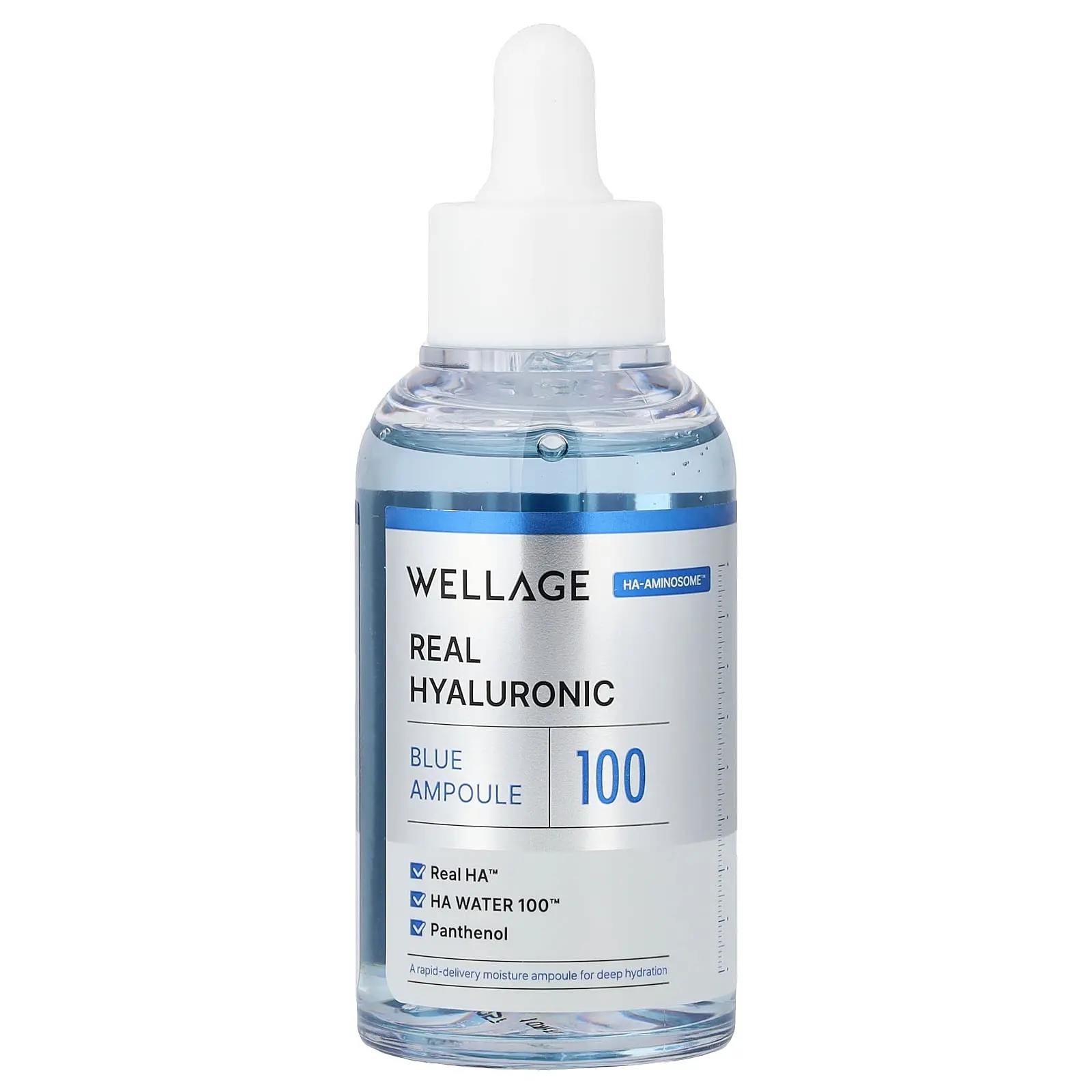 Wellage Real Hyaluronic Blue Ampoule 100, 2.02 fl oz (60 ml)