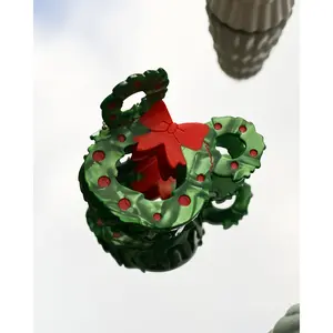 Mickey Christmas Wreath Claw Clip