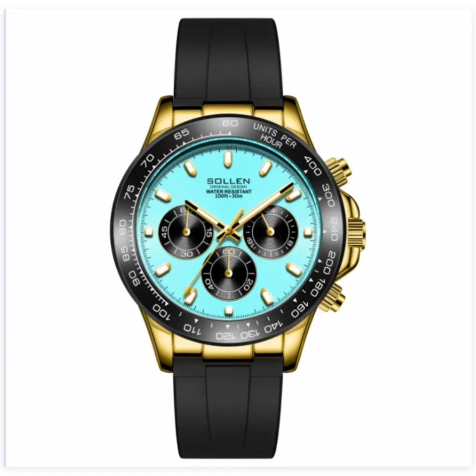 713 Blue Dial Silicone Strap