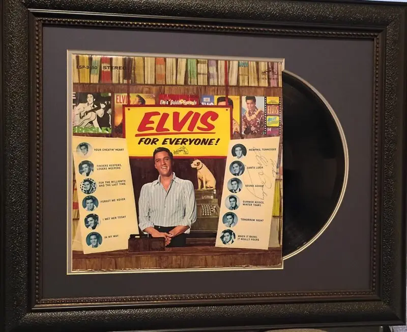 Elvis Presley autographed album