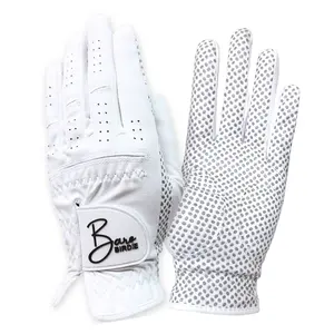 BAROBIRDIE Left Hand Handed Golf Gloves for Women Girl Ladies Two Pack Pink White Sports XS Small Medium Large XL Silicon Non-Slip Extra Grip All Weather All Season (Pink, X-Large)