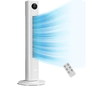 【NOT AC】Zafro Tower Fan Portable Floor Fans 85°Oscillating Fan 43'' Quiet Cooling 12H Timer Remote Control Standing Bladeless Electric 3 Speeds Wind 3 Modes Bedroom Office