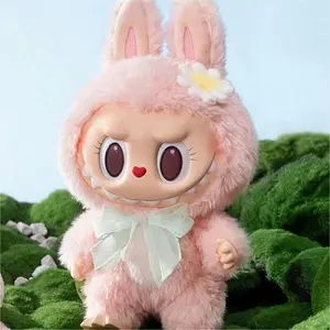Big Close to Sweet Mokoko - Adorable Pink Bunny Figure with Floral Accent and Bow Tie