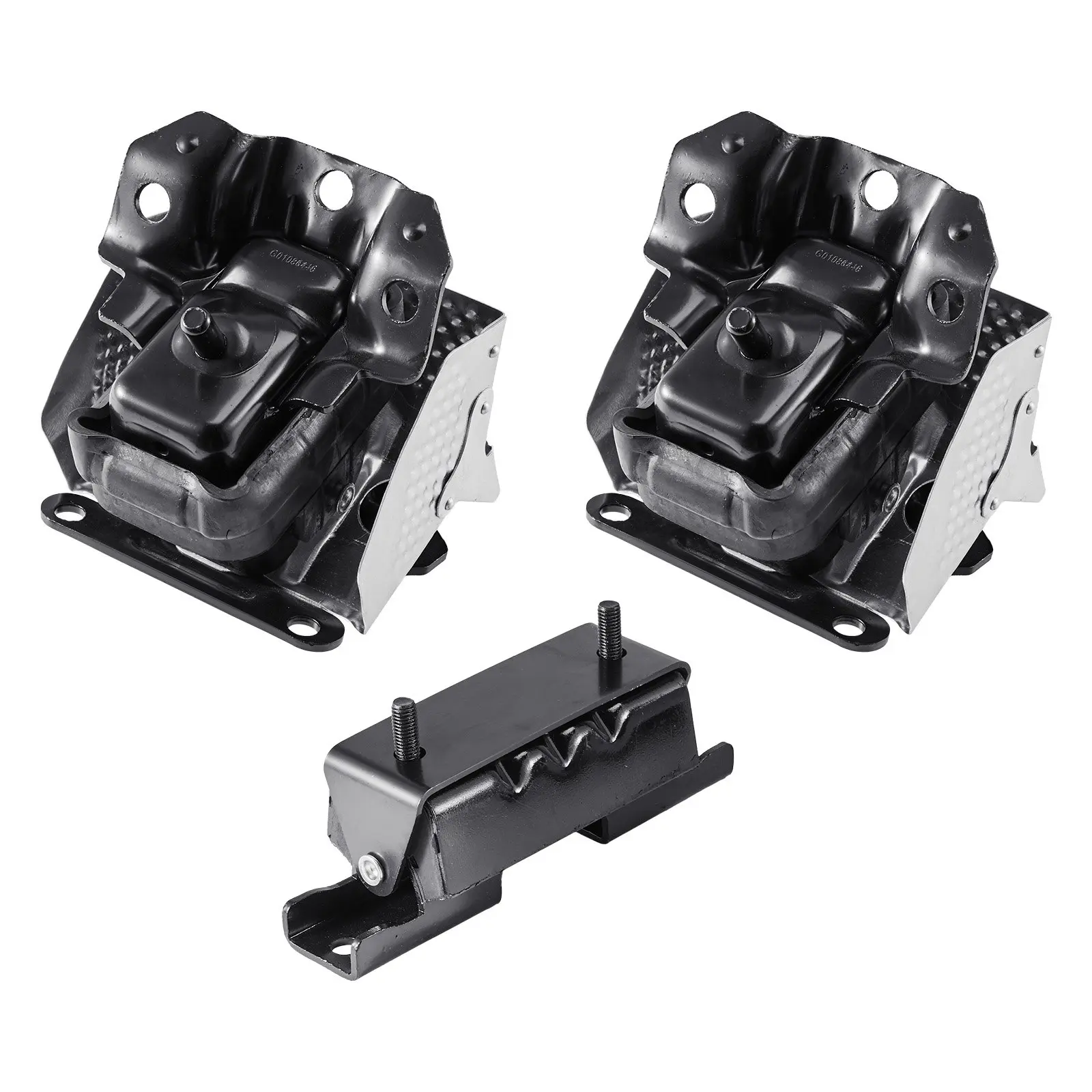 【DealsForYouDays】VEVOR Engine and Transmission Motor Mount Kit Replacement, Set of 3, Compatible with 2007–2013 Chevrolet Silverado 1500 5.3L V8, Replace OE #   A5365, A5365, A2638, Secure Support Reliable Performance Heavy Duty Sturdy Construction