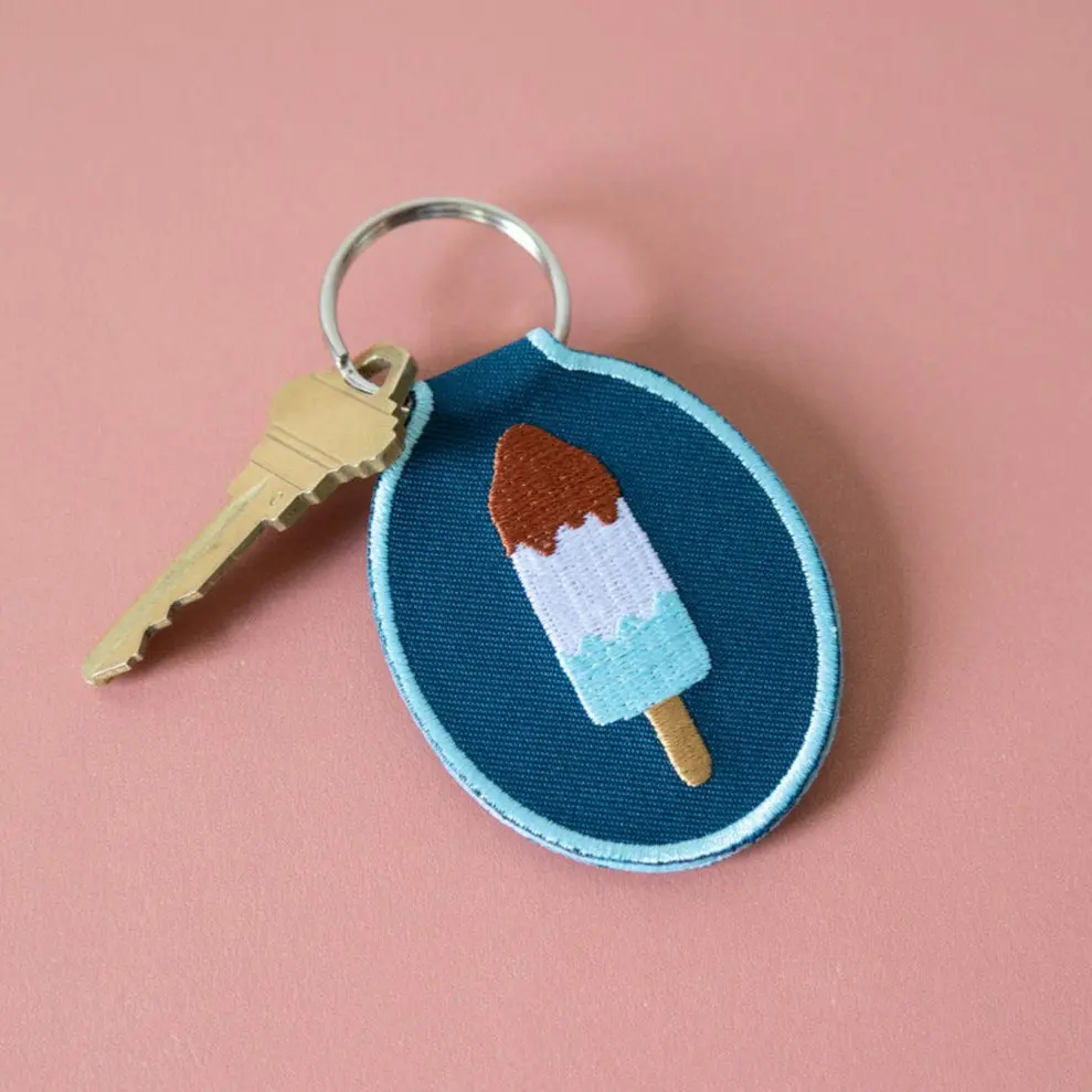 Rocket Pop Embroidered Keychain
