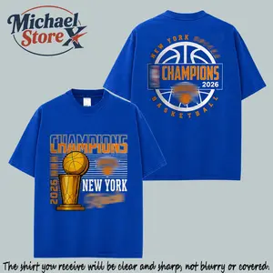 New York Basketball - The Champions 2026 Cotton T-Shirt, Knicks Basketball Fans Apparel, Fans Basketball Streetwear Tee, Gift For Basketball Fan Graphic Tee