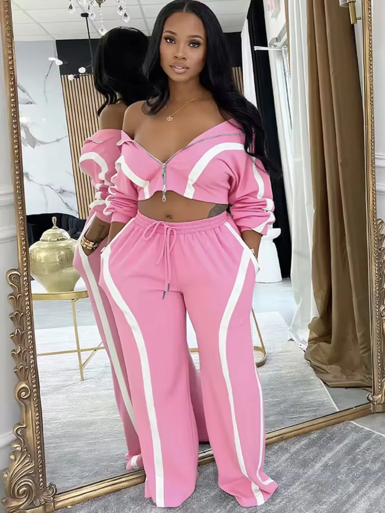 CEO in Pink 2 Piece Women's Set