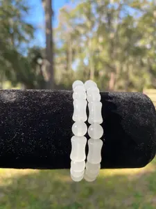 Wishbone Beaded Bracelet 1Pc - Simple Bracelet with Beads as Described