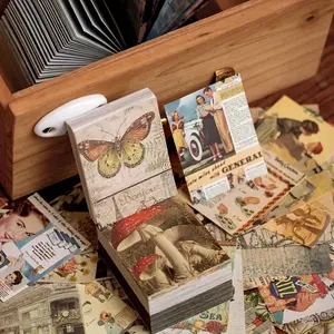 Vintage Scrapbook Paper, Scrapbook Materials, 400pcs/set DIY Junk Journal Hand Made Planner Collage Craft, Office Stationery & Supplies