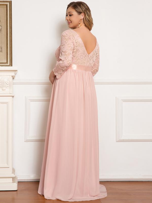 Ever-Pretty Sweetheart 3/4 Sleeve Floor-Length Lace Maternity Dress 20797