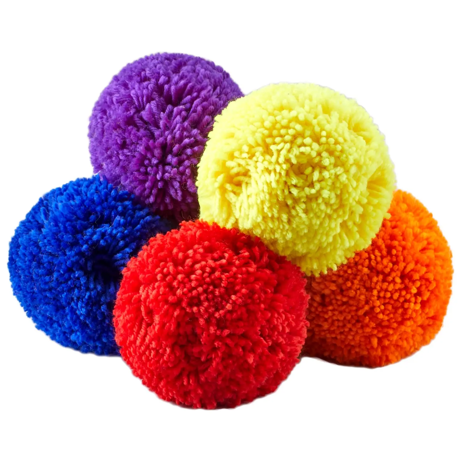 6pcs Rainbow Playground Balls, Kids Yarn Balls Soft Fleece Balls Sports Games Handballs Dodgeball Kickball for Kids Adult Indoor Outdoor Game