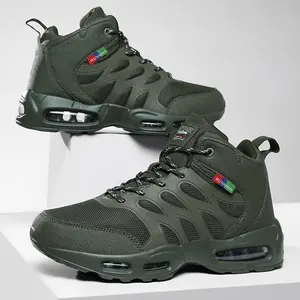 Men’s High-Top Air Cushion Sneakers – Streetwear Style, Soft Shock-Absorbing Cushioning, Secure Ankle Support for Daily Walking, Work, and Casual Outfits