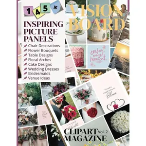 Inspiring Picture Panels Vision Board, Scrapbooking, Collage Cut Out, Wedding Volume 2, 145+ Design and Decorating Ideas: Vision Board Clipart ... Vision Boards the Secret for Couples Paperback – Large Print, February 18, 2024