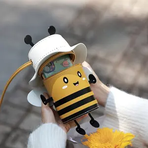 "Cartoon DIY Leather Cow Bag Kit – Hand-Stitched Leather Sewing Set for Wallets, Kawaii Anime Purses, Handbags, and DIY Crafts"