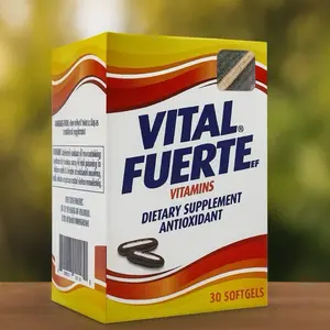 Vital Fuerte Vitamins and Minerals Supplement Antioxidant 30 Softgels Capsules Bottle Dietary Health Support