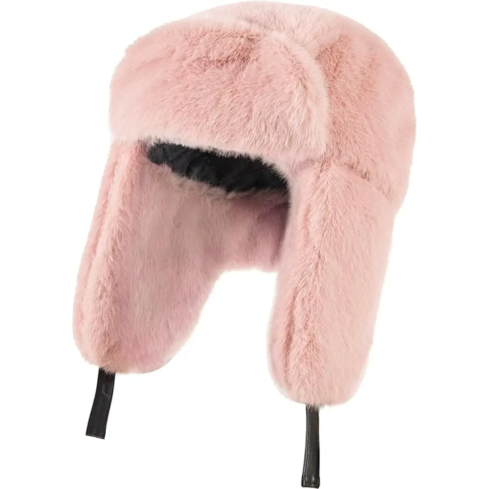 Unisex Beige Trapper Hat with Ear Flaps Winter Russian Style Windproof il_1080xN.6544890839_90ig.jpg main image 3