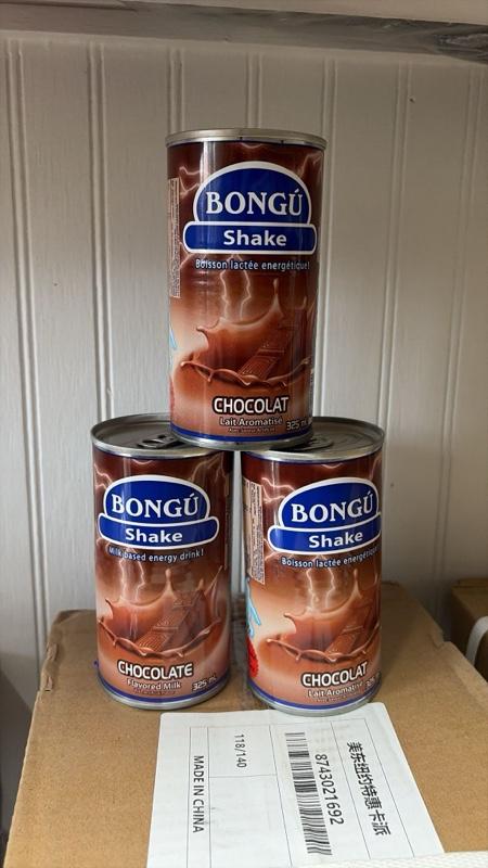 Bongu Shake Chocolate Pack 3 - Milk-Based Energy Drink, 325ml Cans, Rich Chocolate Flavor, Perfect for Energy Boost