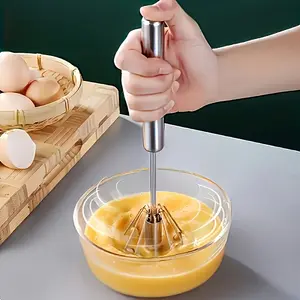 Wireless Handheld Mixer - 4-Speed Metal Whisk, Suitable for Baking and Cooking Portable Cream/Batter Beater without Electricity Kitchen Tool Essential with Ergonomic Grip Durability Compact Design Sturdy Structure Ideal Student Chef Outdoor Camp Use All