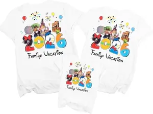 Magical Family Shirts Matching 2026 Vacation Family Matching Outfits Mom and Mini Cute Summer Trip Clothes