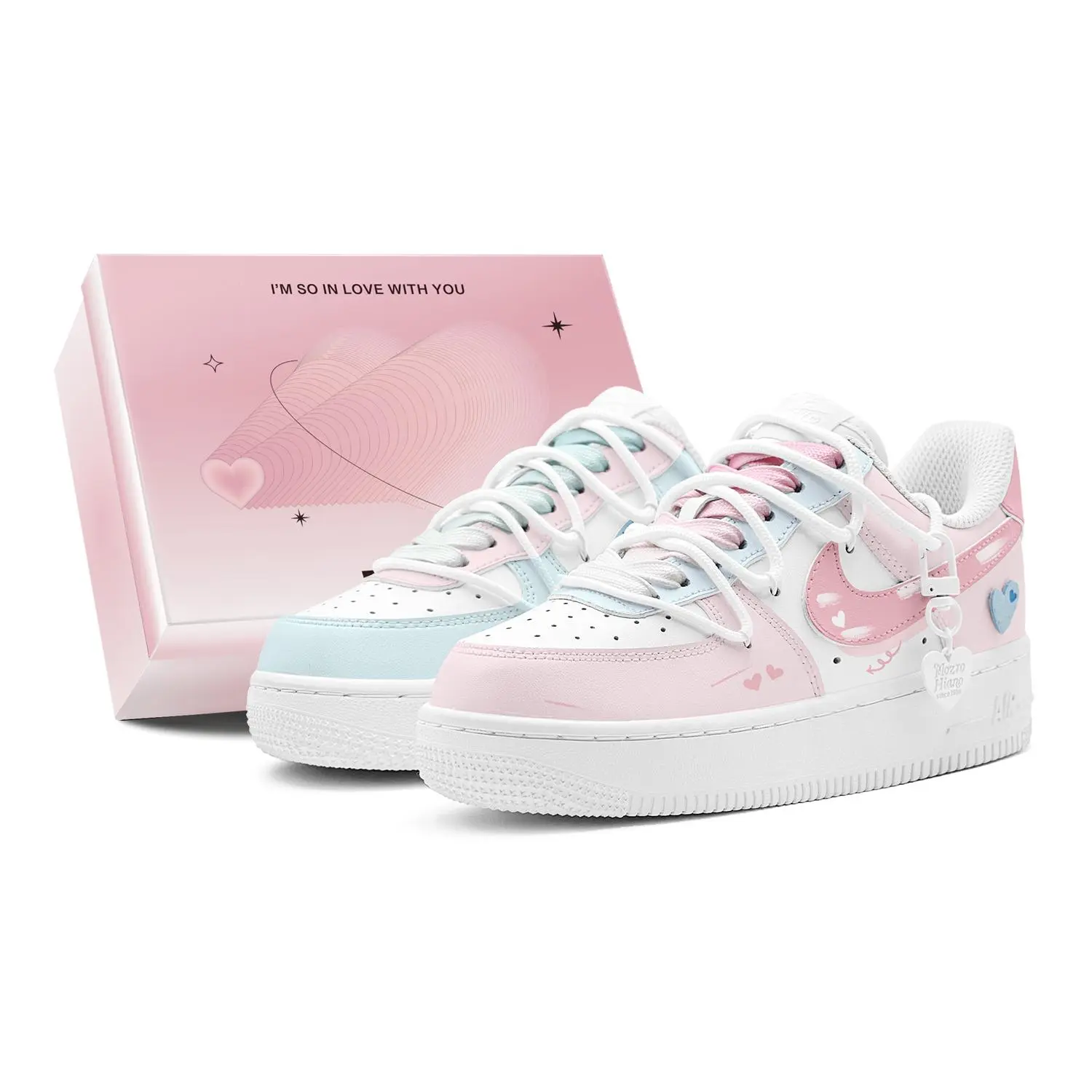 Girls' Nike Air Force 1 Low-Top Casual Trainer Shoes - Deconstructed Design, Anti-Slip Sole, House White Official Maison Mihara Sneakers, Women's Flats Trainer Footwear