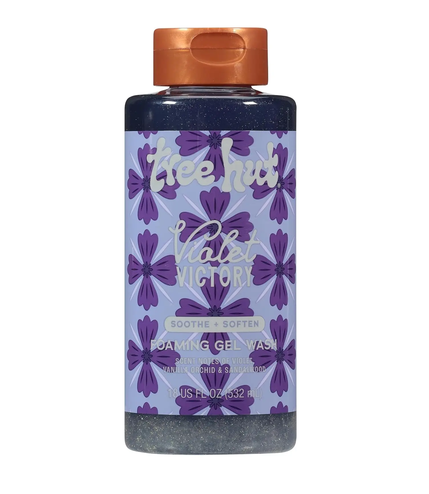 Tree Hut Violet Victory Body Wash, Hydrating & Moisturizing Shower Gel, Shea Butter & Essential Oils, Soft Smooth Glowing Skin, Gentle Cleanser For All Skin Types, Self Care Gifts for Women, 18 Fl Oz
